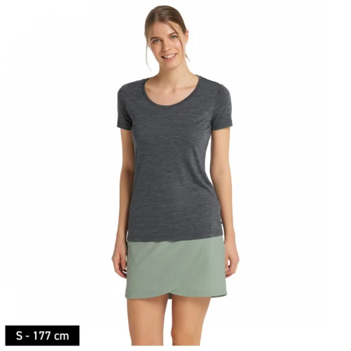 Stoic Women's Merino150 ÖstersundSt. S/S Slim - T-Shirt -Stoic stoic womens merino150 oestersundst s s slim t shirt detail 3