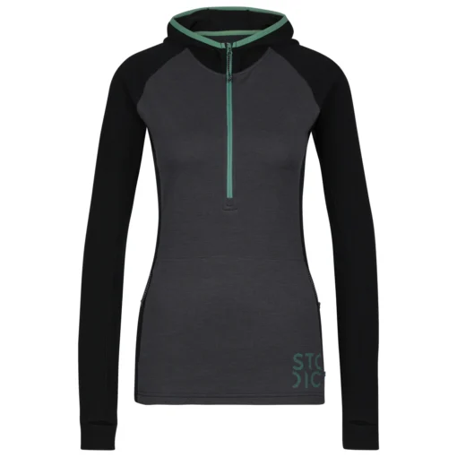 Stoic Women's Merino260 StadjanSt. 3/4 Zip W. Hood - Merinohoodie -Stoic stoic womens merino260 stadjanst 3 4 zip w hood merinohoodie